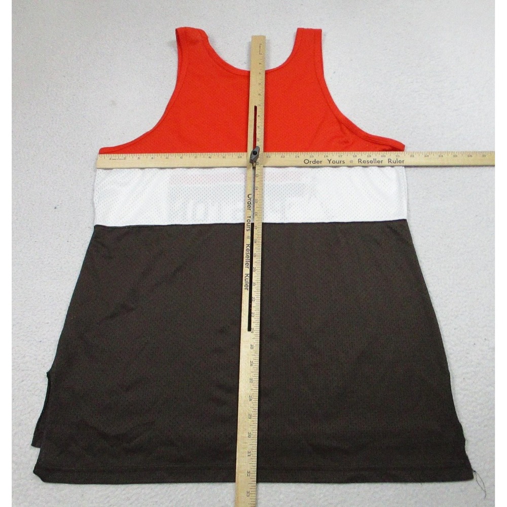 Vintage Champion Tank Top Mens XL Brown‎ Orange Poston Running Jersey 90s - Picture 4 of 7